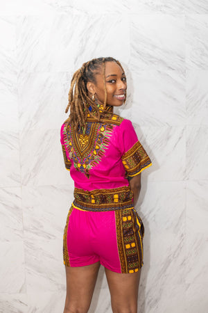 I Am Dashiki Romper Set